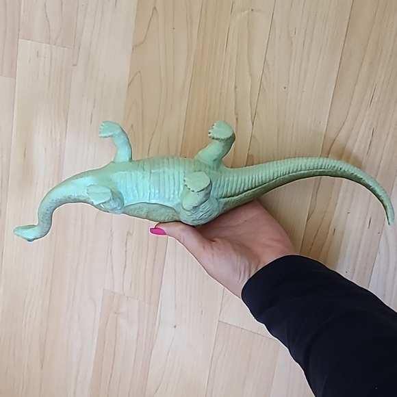 VINTAGE LUCKY STAR PLASTIC DINOSAUR FIGURE APATOSAURUS 14" - Picture 4 of 6